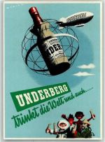 Tauplitz Zeppelin mit Underberg Werbung + SST 1.. Welt-Skiflugpost 1959 Alkoholwerbung