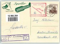 Tauplitz Zeppelin mit Underberg Werbung + SST 1.. Welt-Skiflugpost 1959 Alkoholwerbung