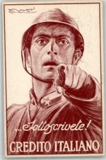 Propaganda WK I Credito Italiano Mauzan, A. 1917 Künstlerkarte