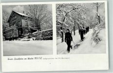 69239 W6918 Darsberg Privatfoto AK Landheim d. Mädchen-Realgymnasiums Heidelberg Schlittenausflug Winter