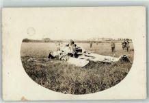 Zerstörte Flugzeug AK Flugzeuge WK I Gebrauchsspuren