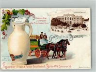 W1000 Moabit Kannenbier Versand Bierwagen + Potsdamer Bahnhof Gruss aus Lithographie Werbung Bier 1900 BOAKC