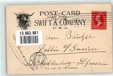 Chicago - Lager Shipping room Swift-Campany Ort lt. Stempel