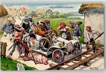Humor Automobilisten Schwein AK Thiele, Arthur