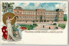 67655 W6750 Kaiserslautern Lithographie Pälzisches Gewerbe Museum