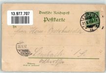 04103 O7000 Leipzig 1897 Lithographie Industrie u. Gewerbe Ausstellung Gemeindehaus 1897