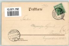 56170 W5413 Bendorf , Rhein 1898 Gebrauchsspuren Kriegsschule Römerturm Rhein Ort lt. Stempel