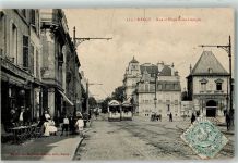 54000 Nancy 1906 - Rue et Place Saint Georges Straßenbahn