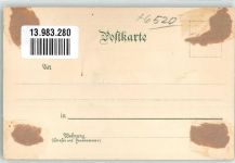 67547 W6520 Worms Gebrauchsspuren Lithographie Dom Winter Mondschein