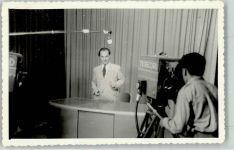 Sao Paulo Privatfoto AK Fernsehsprecher bei TV Record
