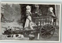 Laitieres Flamandes - Contravention Polizei AK Hundekarren 1917 Gebrauchsspuren