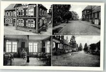 77743 W7607 Altenheim , Baden - Gasthaus zum Bahnhof Bahnhofstraße mit Bahnhofgebäude