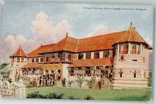 Colombo Künstlerkarte sign. Howard, t. Ausstellung Wembley Pavillon Ceylon