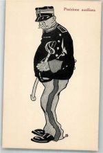 Verlag I.G.A. Nr. 183 Posizione ausiliara Militär Humor WK I Künstlerkarte