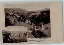 88167 W8999 Grünenbach , Allgäu 1908 - Argentobelbrücke