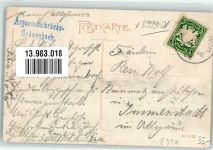 88167 W8999 Grünenbach , Allgäu 1908 - Argentobelbrücke