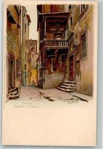 50100 Firenze Lithographie Gasse Logetta del Vagari