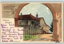 Bürgeln Schloss - Schloß Bürgeln sign. H. Daur Gedicht