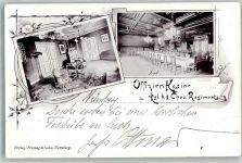 W8500 Nürnberg Offiziers Kasino Empfangszimmer Saal 1. Chev. RegimentAdelskorrespondenz Kaserne 1899