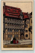 38100 W3300 Braunschweig Künstlersteindruck Gildehaus Bahnpoststempel Berlin Zug 32