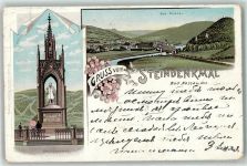 56377 W5408 Nassau , Lahn 1898 Gebrauchsspuren Sterndenkmal Lithographie