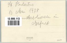 99084 O5000 Erfurt - St. Hubertus Bundesschießen 13.5.1928 Ort handschriftlich