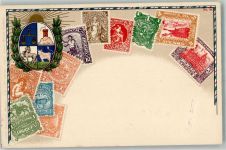 Montevideo Lithographie Briefmarken Wappen