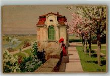 Meissner u. Buch Serie 1468 Im Blütenflor Hey, Paul 1908 Lithographie