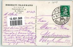 04103 O7000 Leipzig - Gathaus Bierhaus Baarmann M. Pfützner Petersstraße 37