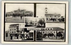 Topolcany Topoltschan Foto AK Marktplatz Kirche
