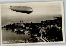 W7990 Friedrichshafen LZ 127 Fliegeraufnahme Strähle 9892 Zeppelin Foto AK