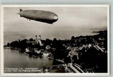 W7990 Friedrichshafen LZ 127 Fliegeraufnahme Strähle Nr.8992 Zeppelin Foto AK