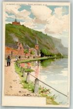 Namur Namen Lithographie Burg Zitadelle