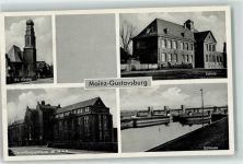 65462 W6095 Ginsheim-Gustavsburg - Ev. Kirche Verwaltungsgebäude der M.A.N. Schule Schleuse
