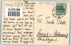 03042 O7500 Cottbus 1912 - Garnison Lazarett