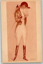 Lee Parry im Reiterdress Serie 100 c/2 Verlag Fischer + Wittig Leipzig Brüning, M. Künstlerkarte