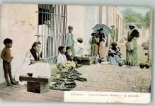 Havanna La Habana 1910 Foto AK Marktszene Tracht