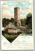 64686 W6147 Lautertal Odenwald Künstlerkarte Ohlyturm Aussichtsturm Felsberg sign. Diemer, Z.