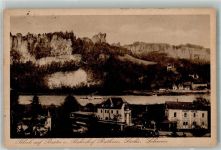 01824 O8324 Rathen Kurort , Sachs 1923 Foto AK Gastrhaus Bahnhof Bastei Bahnpost Dresden Bodenbach Zug 435