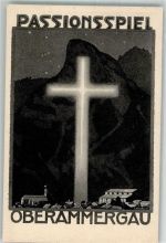 82487 W8103 Oberammergau Lithographie Passionsspiel