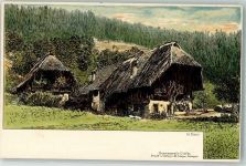 Schwarzwald Grüße Schwarzwaldhaus AK Daur, H. 1898 Lithographie / Künstlerkarte