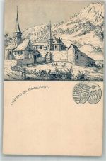 90110 Rougemont-le-Chateau Foto AK Schloss Chateau de Rougemont Wappen