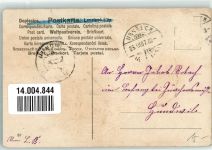 Weihnachten Tannenbaum Prägedruck Engel 1907 Gebrauchsspuren