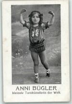 Anni Bügler , kleinste Turnkünstlerin der Welt AK Artist