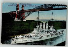 S.M.S. Schleswig-Holstein passiert den Kaiser Wilhelm Kanal Marine WK I 1911
