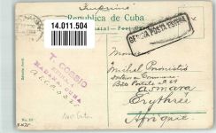 Havanna La Habana Foto AK St. Lornezo Street Briefmarke bildseitig