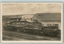 Krupp Geschütztransportwagen WK I Waffe 1914 Foto AK