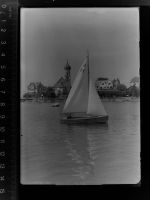 88142 W8992 Wasserburg (Bodensee) GLASNEGATIV Segelboot