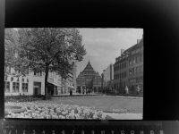 33098 W4790 Paderborn GLASNEGATIV Blick zum Rathaus
