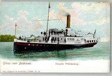 Raddampfer Württemberg Bodenseeschiff 1899